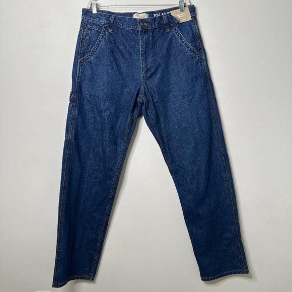 Madewell Blue Relaxed Straight Jeans Men's 34x34 NEW